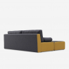 Luda 3 personers modulær grå sofa med chaiselong puf i stofbetræk Valgfri