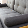 Luda 3 personers modulær grå sofa med chaiselong puf i stofbetræk Omkostninger