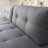 Luda 3 personers modulær grå sofa med chaiselong puf i stofbetræk Køb