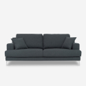 Yana 3 personers lille grå sofa i stofbetræk skandinaviske møbler stil Tilbud