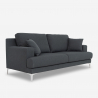 Yana 3 personers lille grå sofa i stofbetræk skandinaviske møbler stil Udsalg