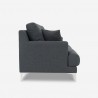 Yana 3 personers lille grå sofa i stofbetræk skandinaviske møbler stil Rabatter