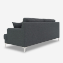 Yana 3 personers lille grå sofa i stofbetræk skandinaviske møbler stil Udvalg