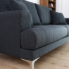 Yana 3 personers lille grå sofa i stofbetræk skandinaviske møbler stil Model