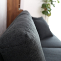 Yana 3 personers lille grå sofa i stofbetræk skandinaviske møbler stil Mål