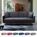 Villolus moderne 3 personers sovesofa velour stof sofa i mange farver Kampagne