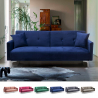 Villolus moderne 3 personers sovesofa velour stof sofa i mange farver På Tilbud
