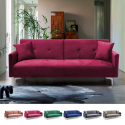 Villolus moderne 3 personers sovesofa velour stof sofa i mange farver Rabatter