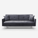 Villolus moderne 3 personers sovesofa velour stof sofa i mange farver Mængderabat