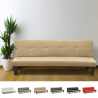 Topazio 3-personers sofa futon sovesofa eco læder til stue gæsteværelse Mængderabat
