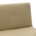 Topazio 3-personers sofa futon sovesofa eco læder til stue gæsteværelse Mål