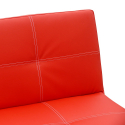 Topazio 3-personers sofa futon sovesofa eco læder til stue gæsteværelse 