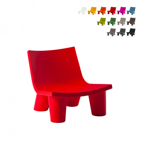 Low Lita Slide loungestol lænestol i polyethylen i forskellige farver