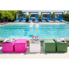 Cubo Pouf Slide sofabord puf kubisk 43x43 cm polyethylen i mange farver Billig