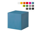 Cubo Pouf Slide sofabord puf kubisk 43x43 cm polyethylen i mange farver Udsalg