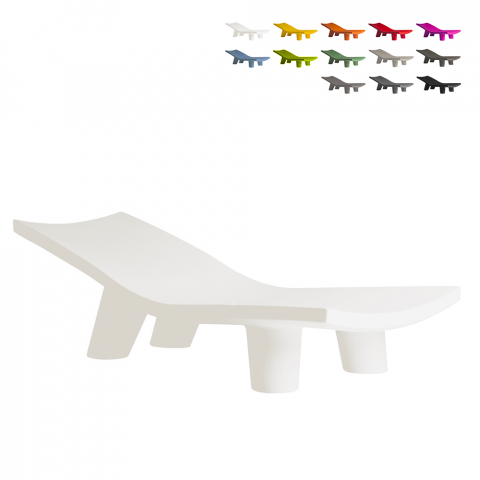 Low Lita Lounge Slide chaiselong stol liggestol af farvet polyethylen