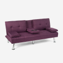 Somnium moderne 3 personers sofa stofbetræk sovesofa indbygget bord Udvalg