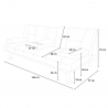 Somnium moderne 3 personers sofa stofbetræk sovesofa indbygget bord 