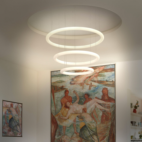 Giotto Slide cirkulær formet led loftslampe lys polyethylen varmt lys Kampagne