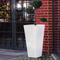 Y-Pot Slide firkantet lysende stor vase potte med led lys i polyethylen På Tilbud
