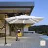 Stor hænge parasol 3x3 m med solcelle LED lys til have terrasse anti uv Paradise Udsalg
