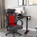 Le Mans Fire gamer stol ergonomisk kontorstol gaming med kunstlæder På Tilbud