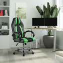 Qatar Emerald gamer stol ergonomisk kontorstol gaming med kunstlæder På Tilbud