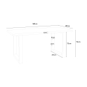 Rajasthan 160 rektangulær spisebord træ metal 160x80cm industriel stil Omkostninger