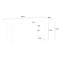 Rajasthan 220 Rektangulær Spisebord Træ Metal 220x80cm Industriel Stil Omkostninger