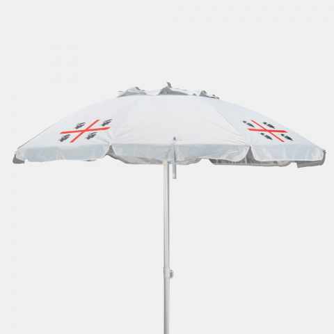 Quattro Mori 200cm strand parasol med vindudluftning tilt uv-beskyttelse