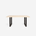 Rajasthan 160 rektangulær spisebord træ metal 160x80cm industriel stil Egenskaber