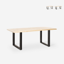 Rajasthan 160 rektangulær spisebord træ metal 160x80cm industriel stil Valgfri