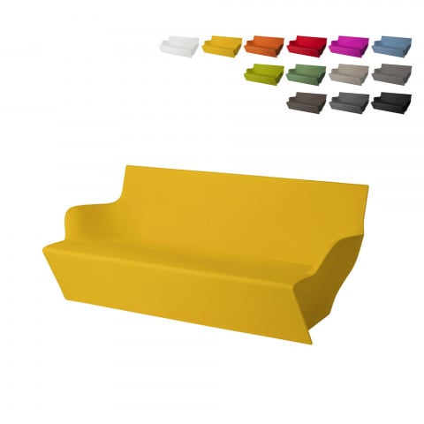 Kami Yon Slide 2 personers lille udendørs bænk sofa lounge møbel farve