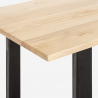 Rajasthan 200 Rektangulær Spisebord Træ Metal 200x80cm Industriel Stil Mål