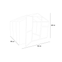 Vanilla lille drivhus orangeri 183x183x205cm i aluminium med dør vindue Omkostninger
