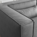 Solv 2 personers modulopbygget sofa chaiselong stofbetræk med puf 3 dele Tilbud