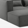 Solv 2 personers modulopbygget sofa chaiselong stofbetræk med puf 3 dele Rabatter