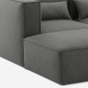 Solv 3 personer modulopbygget sofa chaiselong stofbetræk og puf 4 dele Egenskaber