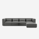 Solv 4 personers modulopbygget sofa chaiselong stofbetræk med puf 5 dele Tilbud