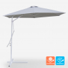 Paraply 3 meter decentral arm hvid sekskantet stål anti UV Dorico Udsalg