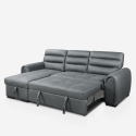 Imperator 3-personers chaiselong sofa sovesofa kunstlæder med opbevaring Tilbud