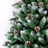 Tampere kunstigt plastik juletræ 210 cm højt dekoreret med hvid julepynt Rabatter