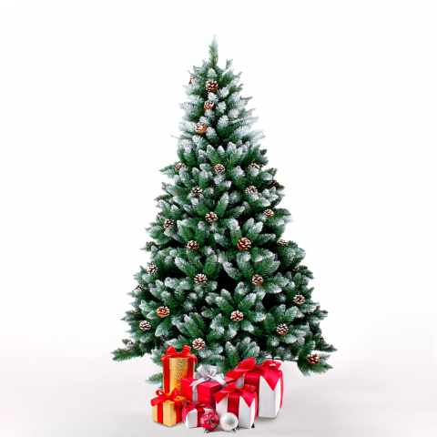 Kunstigt juletræ med dekorationer dekoreret 180 cm Manitoba