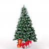 Manitoba kunstigt plastik juletræ 180 cm høj dekoreret hvid julepynt Kampagne