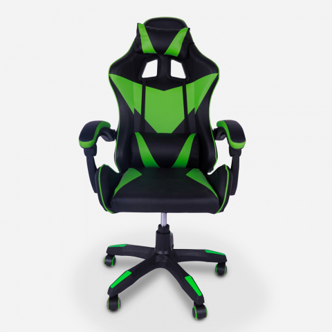 Understop Emerald ergonomisk gamer kontorstol i eco læder til gaming