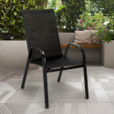 Spritz stol havestol lavet af metal med farvet textilen til udendørs brug På Tilbud