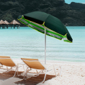 Tropicana 200 cm letvægts strand parasol af bomuld med tilt stor parasol Valgfri