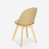 Bib Nordica nordisk design spisebords stol plast imiteret læder træben Udsalg