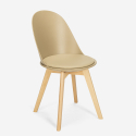 Bib Nordica nordisk design spisebords stol plast imiteret læder træben Tilbud