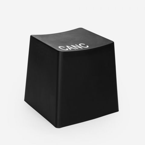 CANC skammel sort puf taburet stol tastatur knap udseende polypropylen